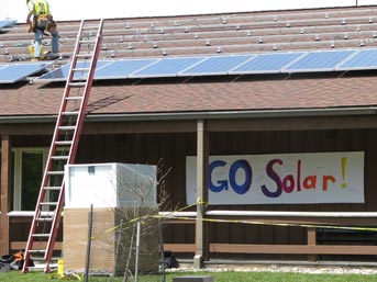 Installing roof solar panels