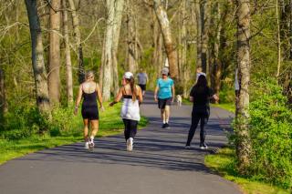 Duke Island Park Sellars Path with people walking